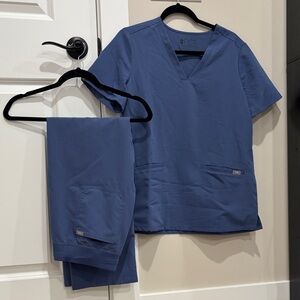 Figs Blue Scrub Set